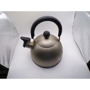 Copco 1012 Stainless Steel Stovetop Whistling Tea Kettle Black Handle